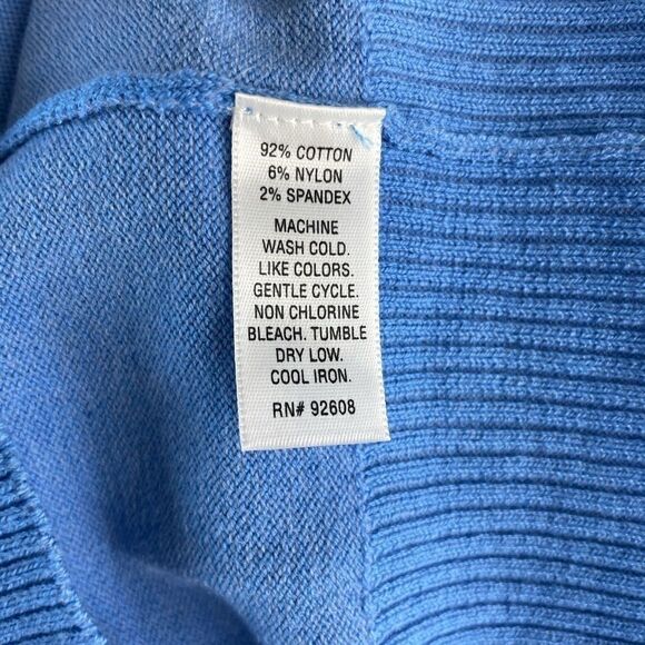 NWT PBX Blue Half Sleeve Sweater Top Size M - Picture 7 of 7
